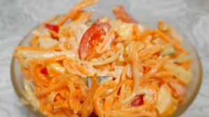 Салат «Каприз» с копченой курицей