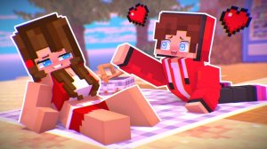 Сестра Джей Джей ЦЕЛУЕТСЯ на ОСТРОВЕ! Квест на выживание — анимация в Minecraft
