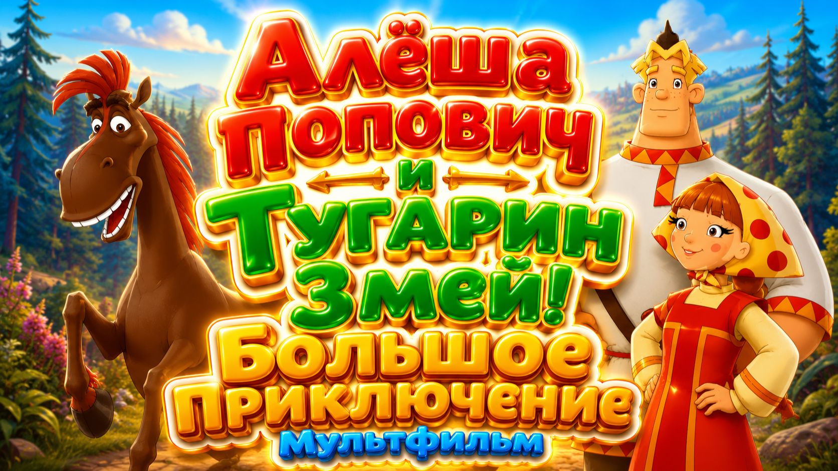 Алёша Попович и Тугарин Змей! ⚔️🐉 Большое приключение ✨ Мультфильм для детей