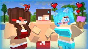 Джей Джей и его сестра на пляже! - Анимация из Minecraft