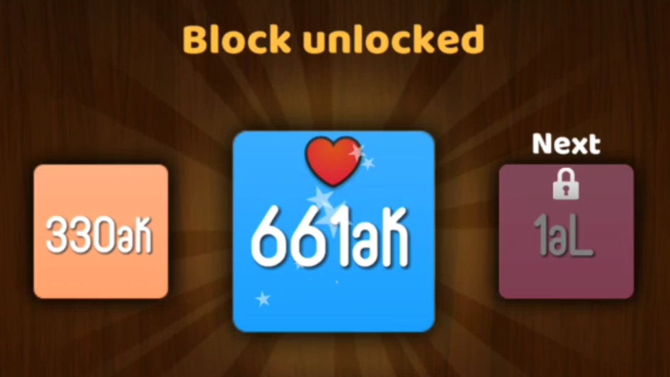 NumBlocks (165ak → 330ak → 661ak)