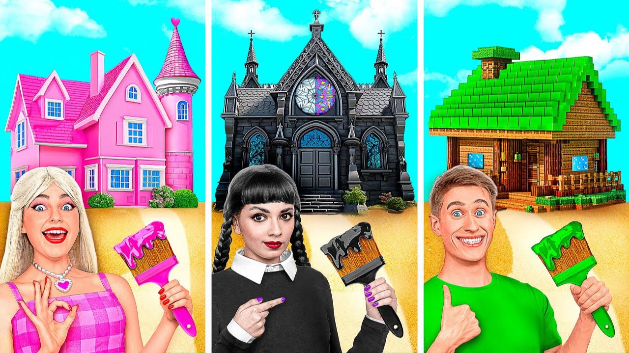 Домики Одного Цвета Челлендж # Сумасшедший Челлендж от Mega DO Challenge смотреть онлайн