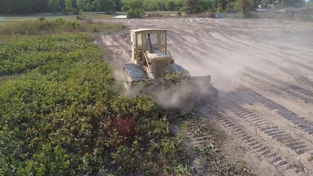 Unbelievable !! Power CATERPILLAR DOZER Pushing Old The Hut And Clearing Forest Big Land