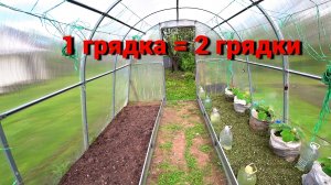 КУПИЛ ОДНУ ГРЯДКУ, а ПОЛУЧИЛОСЬ ДВЕ. Как в теплице из одной металлической грядки сделать сразу две.