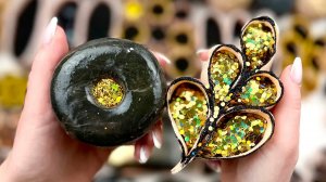 Необычно залипательное ASMR видео 🧡 раздавливание мыльных коробочек с крахмалом и блёстками 🧡 потр