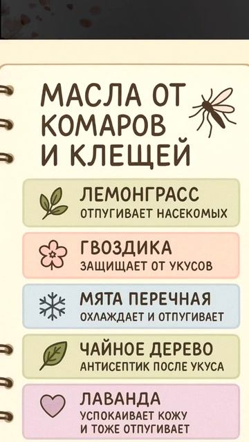 Масла от коморов и клещей