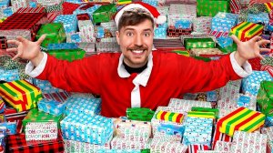 Я ПОДАРИЛ 10000 ИГРУШЕК НА РОЖДЕСТВО! MRBEAST МИСТЕРБИСТ НА РУССКОМ мистер бист
