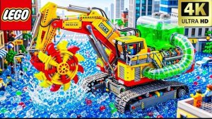 Спасаю свой LEGO City от цунами ORBEEZ! | Забавный эксперимент Lego