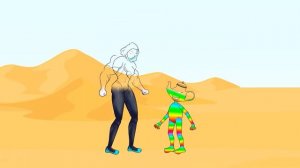 13. Эволюция семьи Халка и Человека-паука против семьи Венома в игре Among Us Squid Game 2