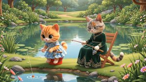 Незабываемые летние каникулы мамы-кошки и котёнка в гостях у бабушки | Согревающая истоя