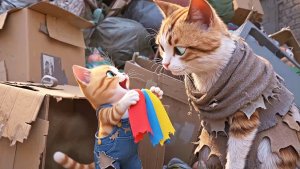 Добрый котёнок помогает раненому ребёнку после падения | Согревающая  история о кошке