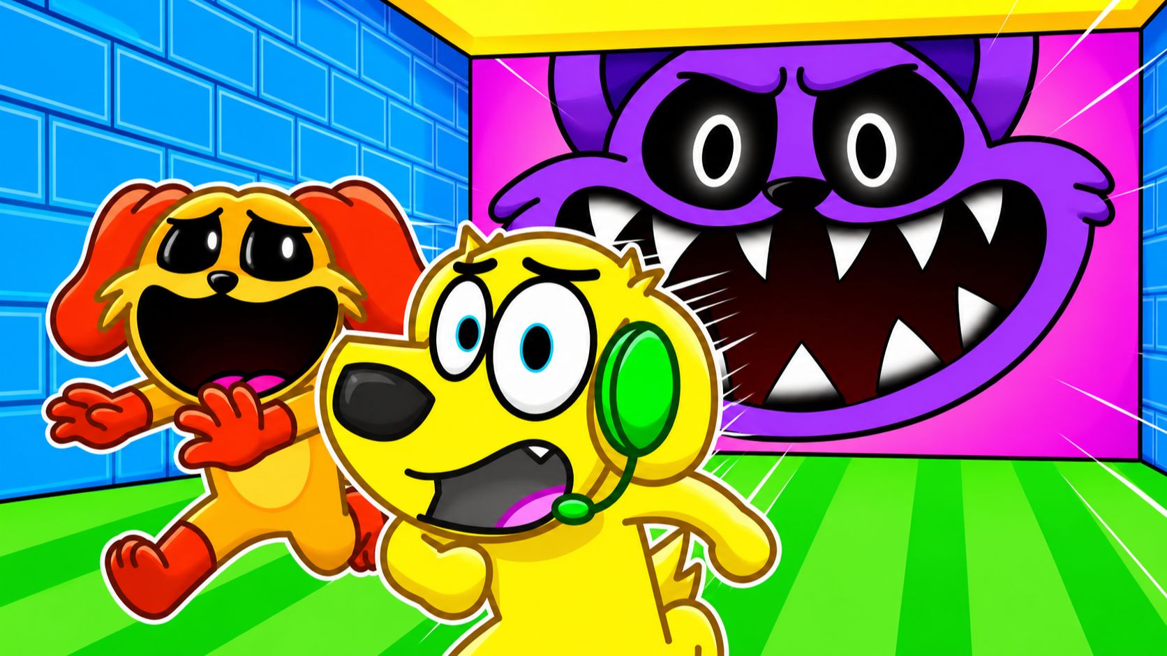 🫣 СМОГУТ ЛИ SMILING CRITTERS УБЕЖАТЬ ОТ СТЕНЫ?! РОБЛОКС! ROBLOX!