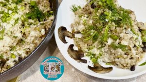 Нежное ризотто с курицей и грибами