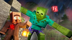 АРМИЯ ЗОМБИ! - Житель деревни против зомби-апокалипсиса! (Анимация Minecraft)