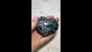 Агат моховой сердце