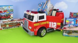 Пожарная спасательная миссия 🚒 с игрушками, грузовиками и вертолётами – игра с игрушками для детей