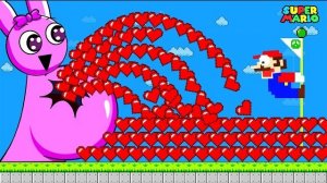 Super Mario Bros. Когда Марио против 999 СЕРДЕЧЕК выпрыгнет из ЖИВОТА беременной ПИНКИ Каламити