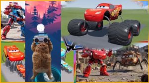 МЕГА КОЛЕСНАЯ БИТВА! 🏎️⚙️ Монстр МакКуин против гигантского поезда-паука! 😱 Кто победит