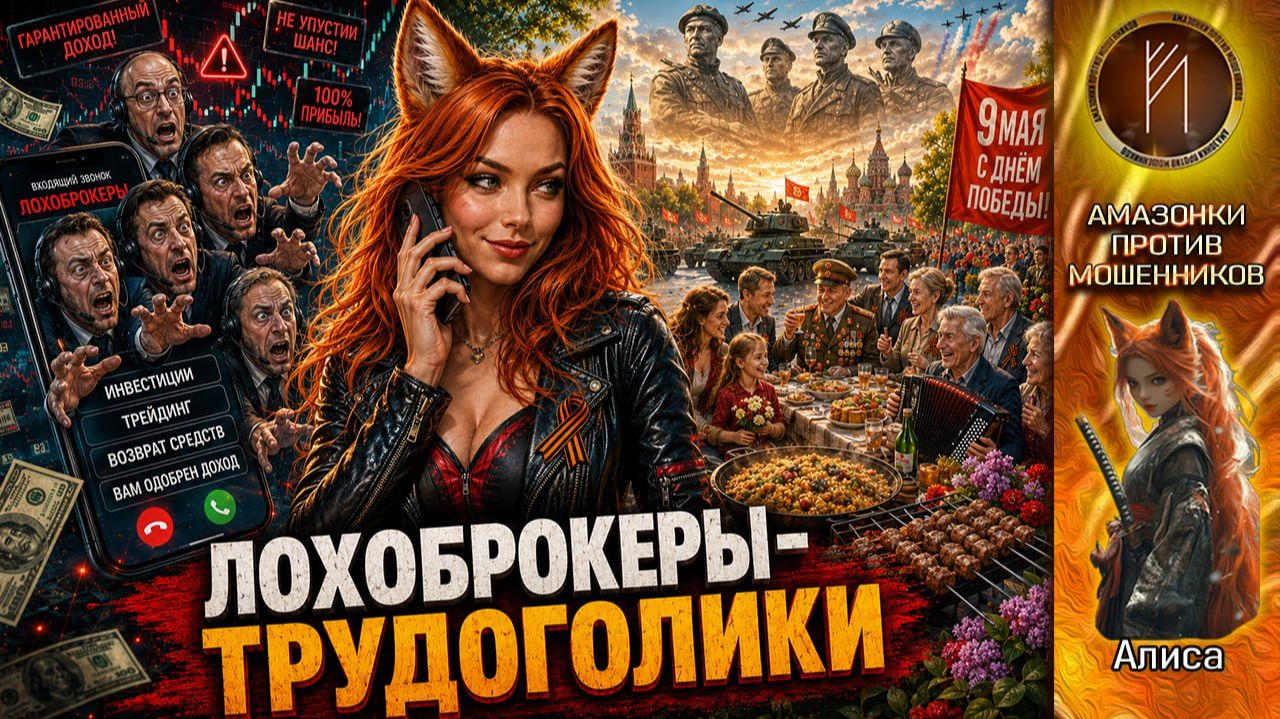 АЛИСА / Трудоголики инвестируют в День Победы / Пока люди вспоминали героев, звонилки искали жертв