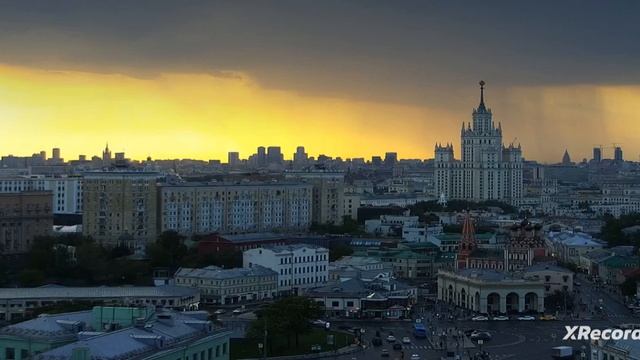 Дождь на закате в Москве. смотреть онлайн