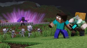 Катастрофа со скелетами! — Алекс и Стив Лайф (анимация Minecraft)