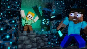 Страж VS Алекс и Стив Лайф (анимация Minecraft)