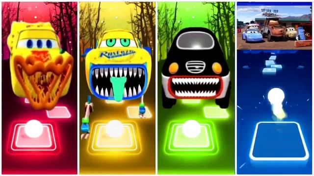 McQueen Car All Video Megamix 🆚Lighting McQueen Eater🆚McQueen Red Car 🎶 Геймплей Tiles Hop EDM Rush🎯