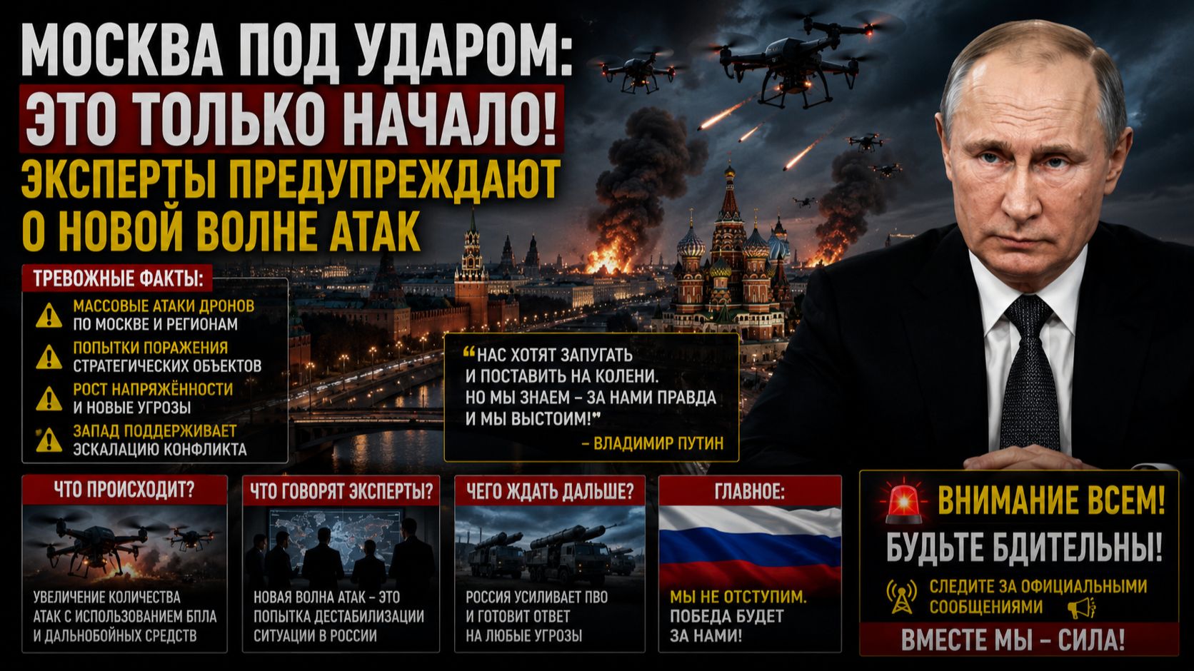 МОСКВА ПОД УДАРОМ: ЭТО ТОЛЬКО НАЧАЛО! ЭКСПЕРТЫ ПРЕДУПРЕЖДАЮТ О НОВОЙ ВОЛНЕ АТАК