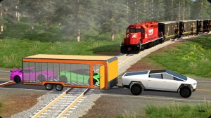 Автомобили против железнодорожных путей - BeamNG Drive - 🔥 ULTIMATE Edition Compilation 6