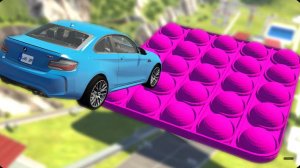 Машины запрыгивают в гигантскую игрушку Pop It – BeamNG.Drive