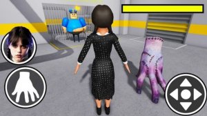 ПОБЕГ ВЕНСДЕЙ ИЗ ТЮРЬМЫ И ПОЛИЦИИ,  Обби, геймплей Roblox. Прохождение