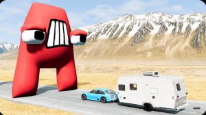 Машины против Alphabet Lore – BeamNG.Drive