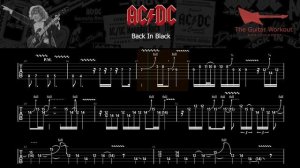 AC_DC - Back in Black (HQ Backing Track with vocals & tab  Guitar Karaoke) - The Guitar Workout (108