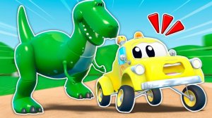 Динозавр Ти-Рекс сходит с ума! 🦖 Приключения грузовиков # Том, эвакуатор