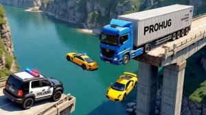 Машины против разрушенного моста #3 – BeamNG.Drive