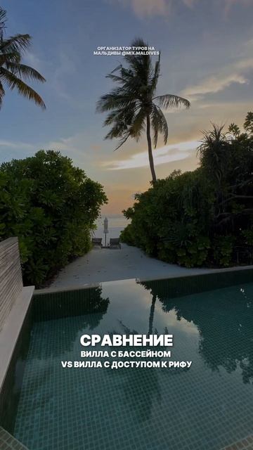 Вилла с бассейном или с доступом к рифу! Что выбрать? Читай описание