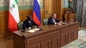 Сергей Лавров провел пресс-конференцию по итогам переговоров с коллегой из Экваториальной Гвинеи.