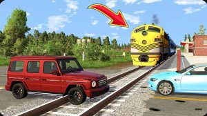 Автомобили против железнодорожных путей - BeamNG Drive - 🔥 ULTIMATE Edition Compilation 3
