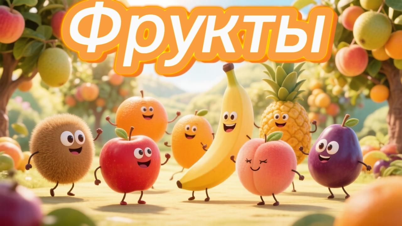 ТАНЦЫ для детей | мультфильм для малышей. Учим ФРУКТЫ🍎🍊🍌🍉🍇🍒🍍