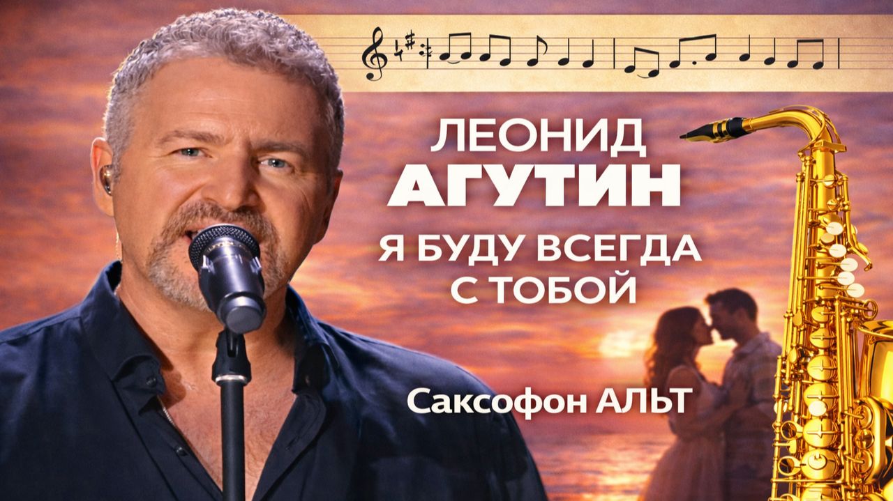 🎷 Sax Alto — Я буду всегда с тобой (Леонид Агутин) | Видеоминус