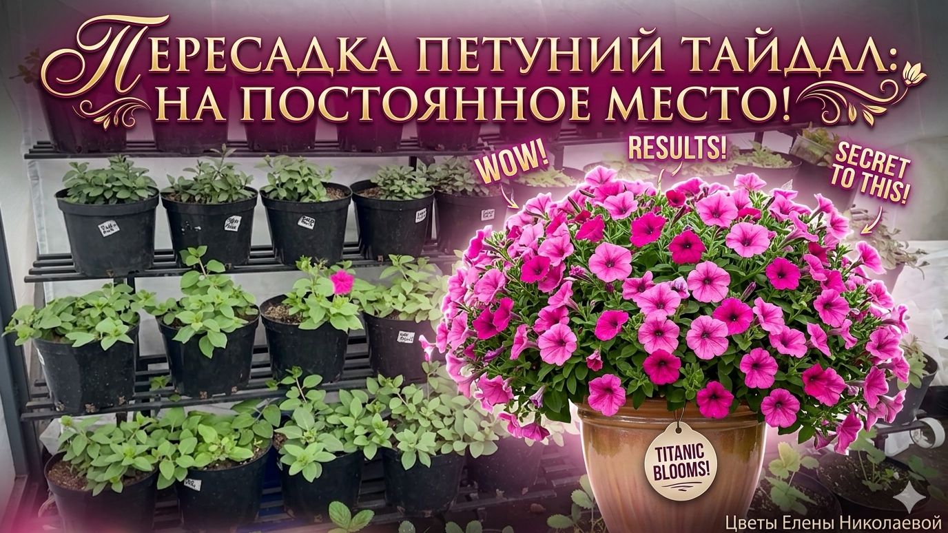 ПЕРЕСАДКА ПЕТУНИЙ ТАЙДАЛ на ПОСТОЯННОЕ МЕСТО! СДЕЛАЙТЕ ТАК!