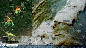 Грозовые облака над ЕТР. Вид со спутника 17.05.2026