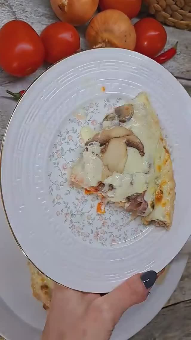 Необычная пицца! Не из теста, а из мяса!😋😋😋
