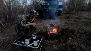 Мероприятие завершено. Ужин у костра.