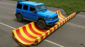 Автомобили против перевёрнутых лежачих полицейских: Безумный челлендж #2 в BeamNG Drive!