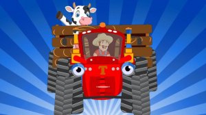 СИНИЙ ТРАКТОР #  Песенки для детей # Едет трактор # мультик про машинки - Max and Mia