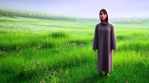 Девушка на лугу / Анимация ИИ