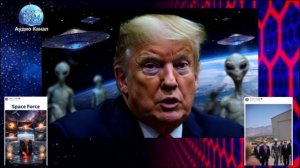 Трамп — повелитель Галактики: президент США опубликовал фото с пришельцем и космической войной