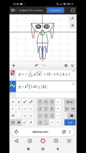 КАК ПОСТРОИТЬ БЭССИ В «DESMOS»? 31 график. Математический Мир Денди