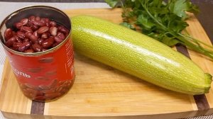 БАНКА ФАСОЛИ + КАБАЧОК! Всего 3 ингредиента! Вкуснятина за 15 минут Белковый завтрак! рецепт